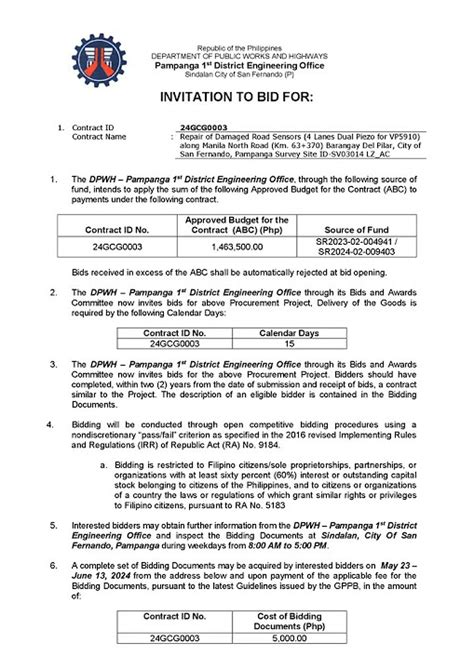 dpwh advertisement goods|Invitation to Bid.
